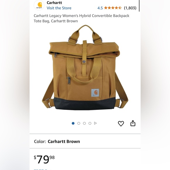 Carhartt convertible backpack/tote bag - Picture 5 of 5